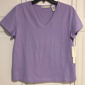 Perry Ellis Lilac Short Sleeve Tee
